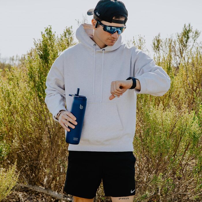 bottlebottle BOTTLE Insulated Water Bottle Stainless Steel 32oz (946ml) with Straw Handle for Sports, Travel, Gym, Double-Walled Leak-Proof, BPA-Free (Indigoblue)