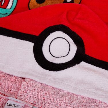Pokemon Hooded Towel, 100% Cotton, Kids Poncho, Pokeball, Pikachu, Beach Towel, Bath Towel, Changing Towel, Wrap Towel