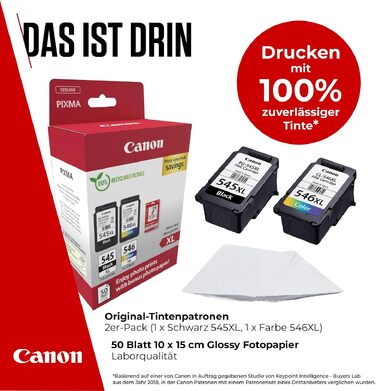 Комплект оригінальних картриджів Canon PG-545XL та CL-546XL FINE XL з фотопапером, нова упаковка 2024