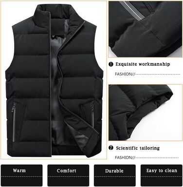 Чоловіча зимова степкова жилетка з коміром-стійкою, тепла, товста, без рукавів, бодівармер, слім-степкова куртка, для активного відпочинку, темно-синій