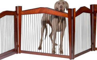 Дерев'яний вольєр для собак Dobar® розмір M з функцією столу - вольєр-будка для собак, 83 x 55 x 59 см, білий (коричневий, L 101 x B 71 x H 80 см)