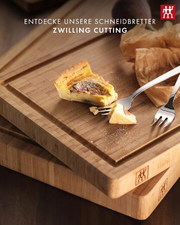 Обрібна дошка ZWILLING з бамбука з жолобом для соку, двостороння, 25 x 18 x 2 см, коричнева