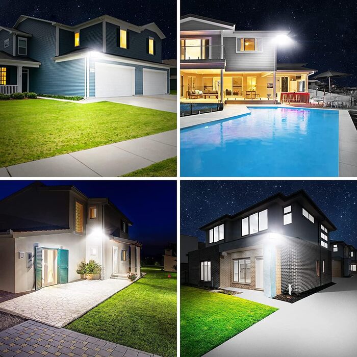 LED Floodlight Outdoor 100W, Floodlight Outdoor 10000LM, Waterproof Outdoor Spotlight IP67, 6500K Cold White Super Bright LED Spotlight for Warehouse, Garden, Garage, Yard, Factory, Parking Lot