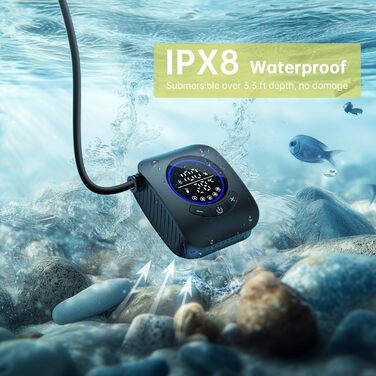 Митрікс Душ для кемпінгу портативний, 8000mAh з індикатором температури, 19 л, складаний відро, для кемпінгу, подорожей, саду, піших прогулянок, миття авто (чорний)