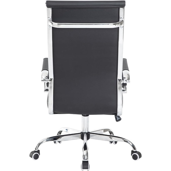 Ергономічне крісло для офісу BAKAJI з підлокітниками, крісло для начальника, комп'ютерне крісло з високою спинкою, робоче крісло з функцією гойдання, чорне, до 136 кг, 65 x 109-119 см