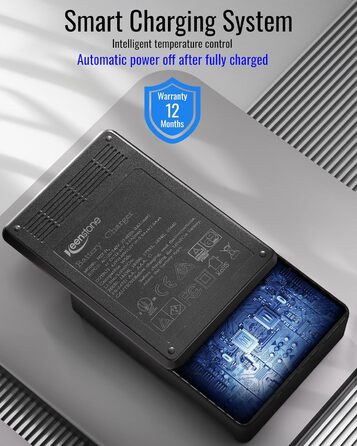 Універсальний зарядний пристрій для акумуляторів 18650 з 4 слотами, LCD смарт-зарядка Ni-MH/Ni-CD AA/AAA, Li-Ion/LiFePO4/IMR (10440-26650)