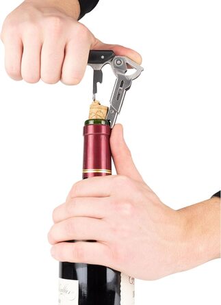 Peugeot corkscrew with bottle opener and cap cutter, Clavelin, stainless steel/ABS, 14 cm, 200428