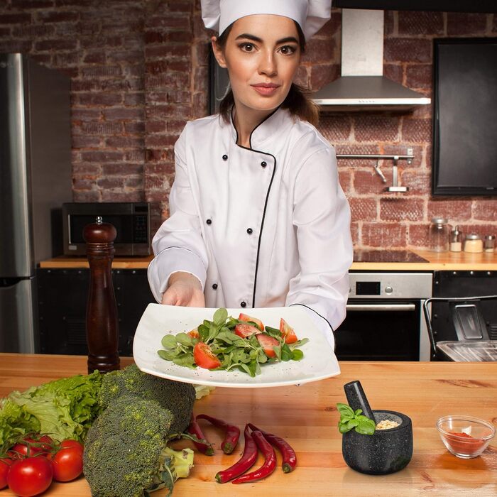 Набір для приготування спецій Relaxdays: гранітний ступка та пестик, 12 см, 300 мл, чорний