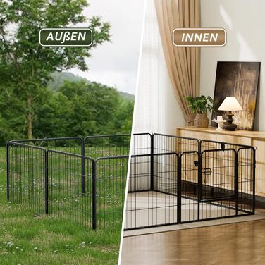 Металевий вольєр для собак та цуценят, переносний загон для тварин, вигульний майданчик на вулицю (12 шт.)
