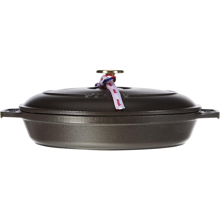 STAUB Овальна форма для запікання з кришкою, 23 см, 1 л, чавун, чорна, для всіх типів плит та духовки, індукція