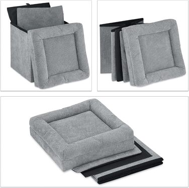 Кігтеточка-гніздо для котів та маленьких собак Relaxdays, сіра, 42x38x38 см