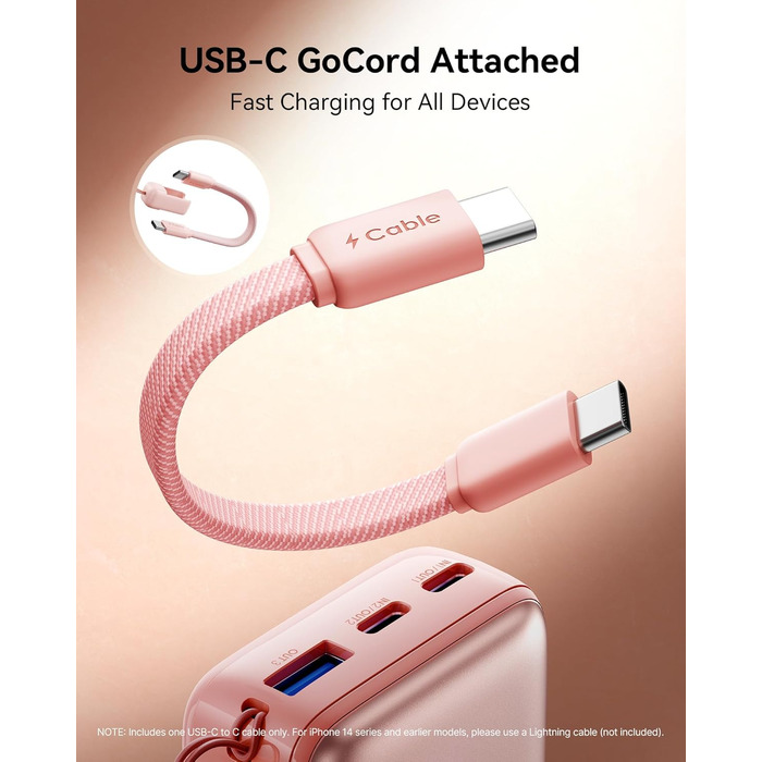 Power Bank INIU Mini 10000mAh 45W фіолетовий з USB-C PD3.0 для iPhone та Samsung