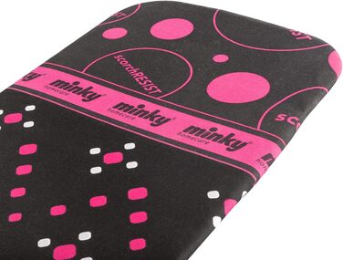 Гладильна дошка Minky Extra широка з підставкою для парогенератора, чорна (велика, компактна) HH40707103K