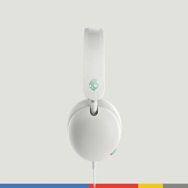 Skullcandy Grom Over-Ear навушники: 45 годин роботи від акумулятора, обмеження гучності, сумісність з iPhone, Android та Bluetooth - (Провідні, Білі)