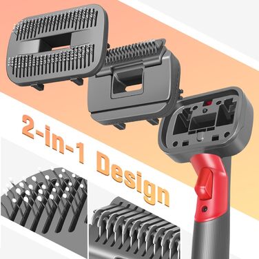 Насадка для пилососа Dyson 2-в-1 для видалення шерсті, лупи та підшерстка, сумісна з моделями V7, V8, V11, V12, Gen5 V15