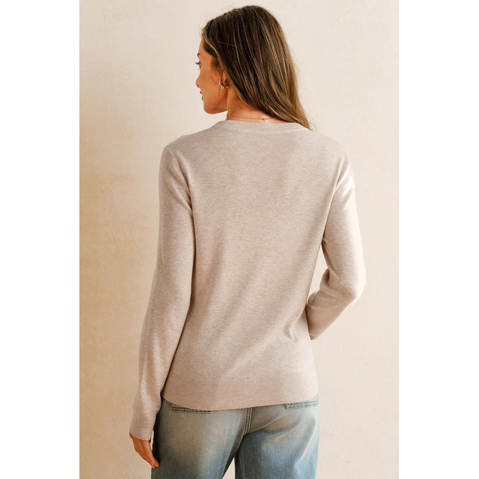 Жіноча в'язана жилетка Arachne & Cloz з суміші вовни, легка, V-подібний виріз, кардиган, короткий/довгий рукав, з ґудзиками, повсякденний топ, кольору абрикос, розмір M