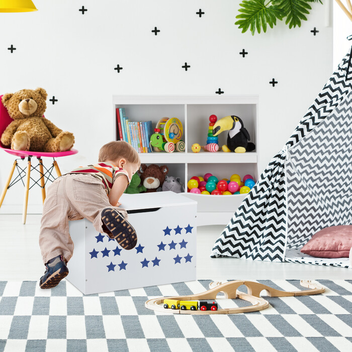 Relaxdays Kids' Shelving Unit, 4 Compartments
