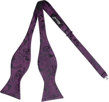 Комплект краватка-хустинка Alizeal Paisley (Aubergine) для чоловіків