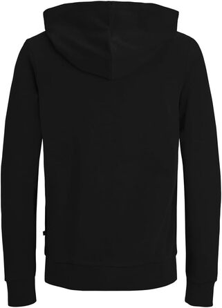 Чоловіча толстовка-худі на блискавці Jack & Jones Jjehomen Noos, Regular Fit, чорна з жовтими елементами, розмір XXL
