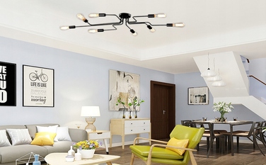 Підвісна стельова люстра FRIDEKO HOME, 8 точок освітлення, цоколь E27