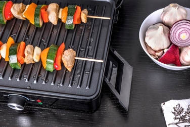 Електричний контактний гриль Eldom SVAD, складаний, сріблястий/сірий, 2000 Вт