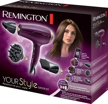 Фен Remington Ionen D5219: легкий, для об'єму, з насадкою, дифузором та бустером об'єму