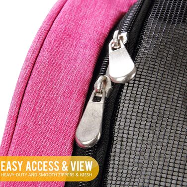 Рюкзак-переноска для тварин KOPEKS Deluxe-R Medium, рожевий