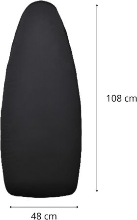 Чохол для прасувальної дошки Foxydry, чорний, м'який, 108 x 48 см