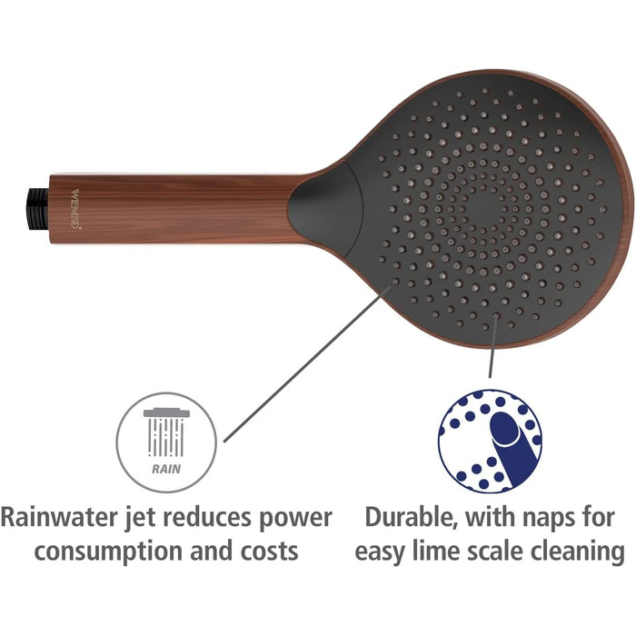 Watersaving Showerhead Wood