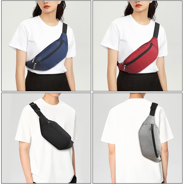 Спортивна поясна сумка на пояс, водонепроникна, для жінок та чоловіків, нейлон, для туризму, бігу, собак, червона