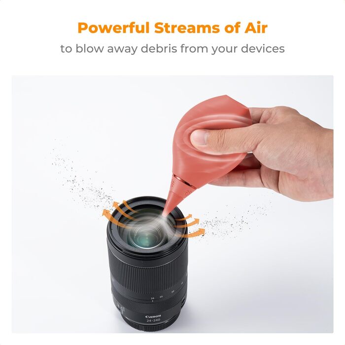 Набір для чищення фото- та відеокамер K&F Concept 10 в 1: DSLR, об'єктиви, смартфони, мікрофібра, повітряний насос, рідина для чищення, олівець для чищення