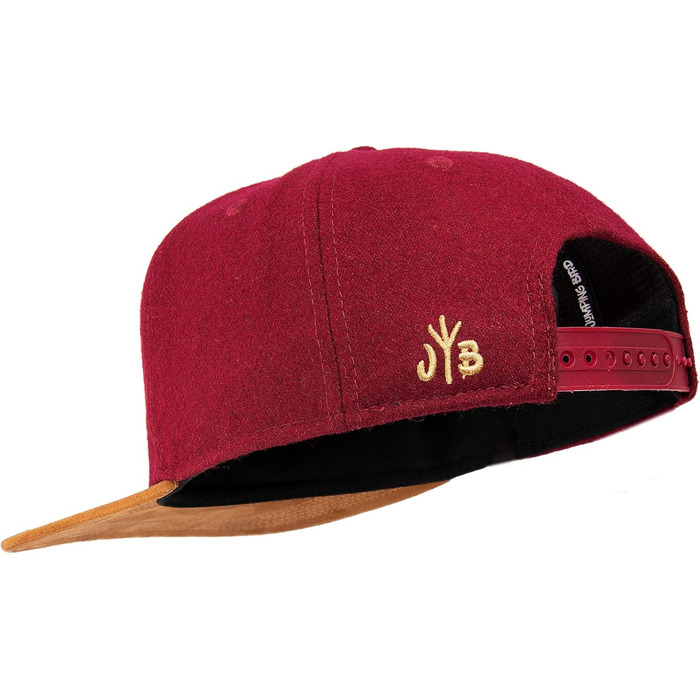 Кепка бейсболка Jumping Bird • Змінна регулювання • Фетровий матеріал • Унісекс • Темно-червоний колір