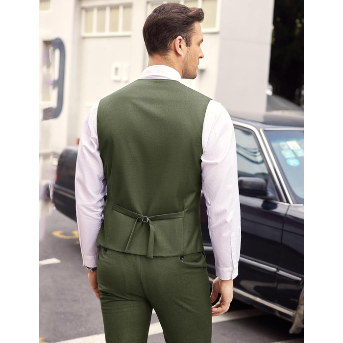 Жилет чоловічий COOFANDY, стильний, під костюм, для весілля, оливковий (Army Green), розмір XS
