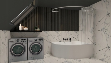 Дуговий шторний карниз Sasko 90-160 x 25 мм, чорний