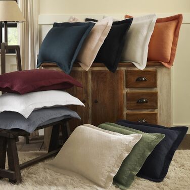 Покривало на ліжко з наволочками з бавовни, повний розмір (Twin, слонова кістка)