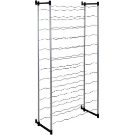 Metaltex Bottle Rack, Metal, Grey, For 72 Bottles