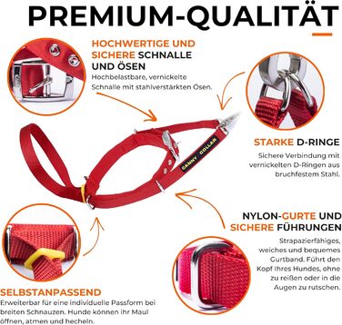 Нашийник-напівобруч Canny Collar для собак – проти ривка | Безпечний та ефективний контроль | Тренувальний аксесуар для спокійних прогулянок | Розмір 5, Чорний, обхват шиї 43-48 см