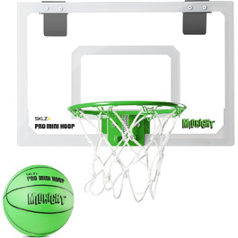 SKLZ Pro Mini кошик для баскетболу - ігровий кошик з м'ячем (одинарний, Midnight/світиться в темряві)