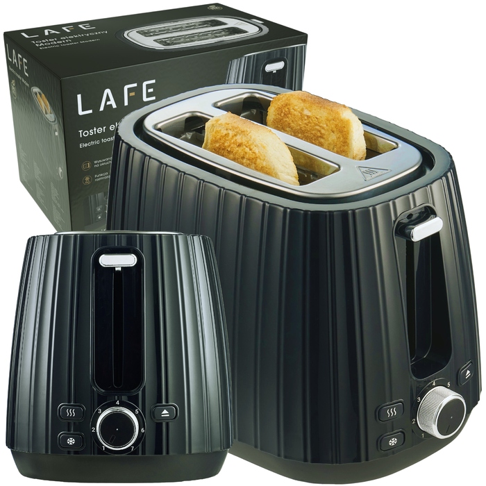 Тостер Lafe Modern, чорний, 1000 Вт
