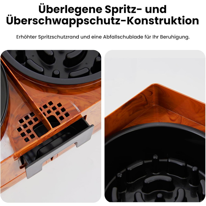 Підвищена годівниця для собак Gardner 2-в-1: миска для води без розливу та миска для повільного годування з регульованою висотою, 5 рівнів, протиковзна, для середніх та великих собак