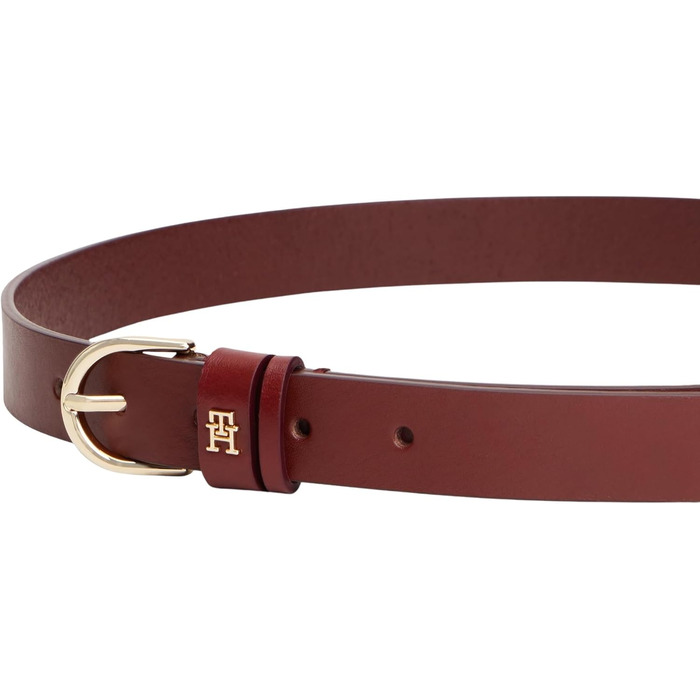 Жіночий шкіряний ремінь Tommy Hilfiger Essential Effortless 2.5, фіолетовий (Deep Rouge)