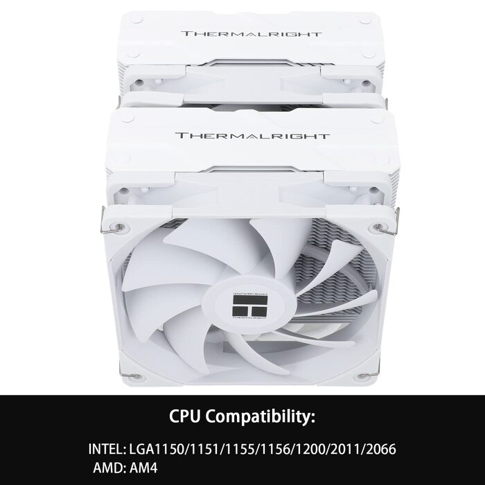 Thermalright Peerless Assassin 120 White ARGB - Кулер для CPU з 6 тепловими трубами та двома вентиляторами 120mm