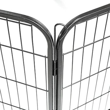 Металевий вольєр для цуценят Estexo, огорожа для цуценят, клітка для цуценят, загін для собак, вольєр для собак (8 панелей, 80x100 см)