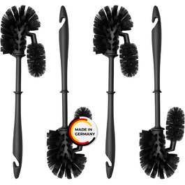 Набір для чищення унітазу Rival 4 шт. Smart Line з PP-щітками – ергономічна ручка – швидке та ретельне очищення – набір для чищення унітазу з очищувачем країв