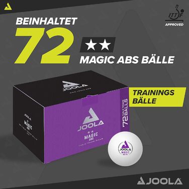 JOOLA Magic Abs 40+ Table Tennis Balls - Unisex Adult White