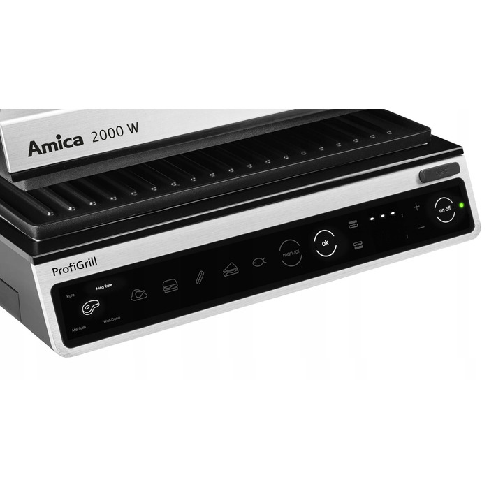 Електричний контактний гриль Amica GK 5011 ProfiGrill 2000 Вт, складаний