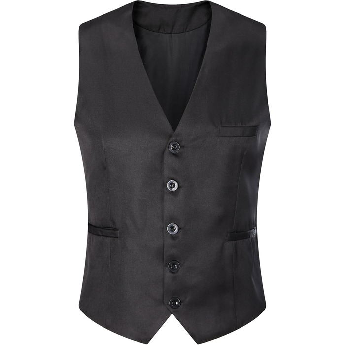 Чоловіча формальна жилетка для костюма або смокінга - Чорна - X-Large
