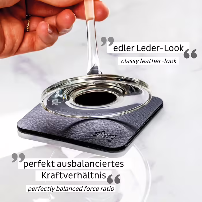 silwy® Magnet Glasses, fine crystal glasses with perfectly integrated magnets and metallic nano-coasters (WINE BORDEAUX)