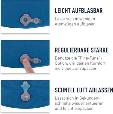 Подушка Sea to Summit Aeros Ultralight Deluxe L для кемпінгу та велотуризму, легка, надувна, нековзка, з чохлом Ultra-SIL, 42x30x13 см, 114 г, магента