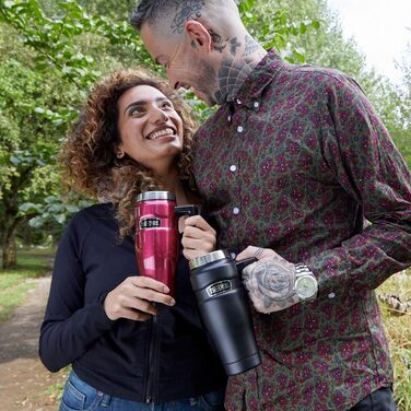 Термос König Travel Mug з нержавіючої сталі - Матовий Чорний (470 мл)